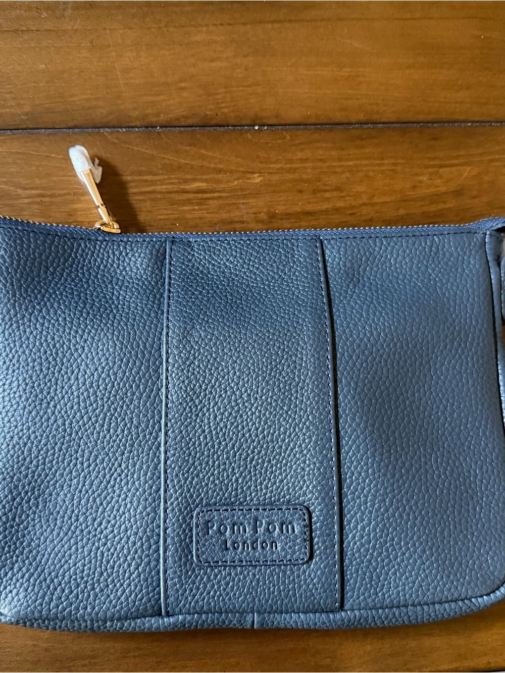 Pom Pom London Slim Crossbody Bag - Slate Blue - Picture 6 of 7